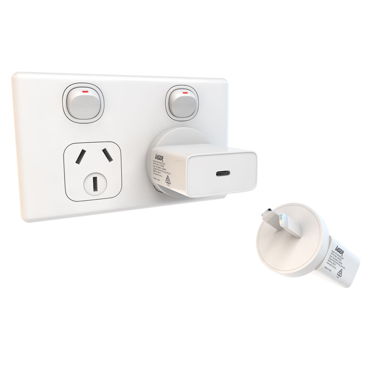 Laser ChargeCore USB-C 20W PD Wall charger
