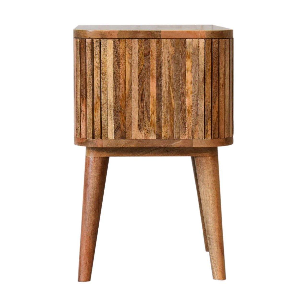 Solid Wood Bedside with 2 Cut-out Handles and Drawer