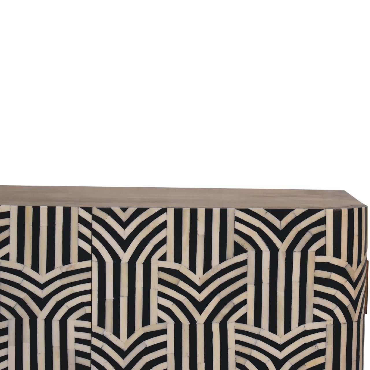 Blossomx Bone Inlay Cabinet with 2 Doors and Shelves