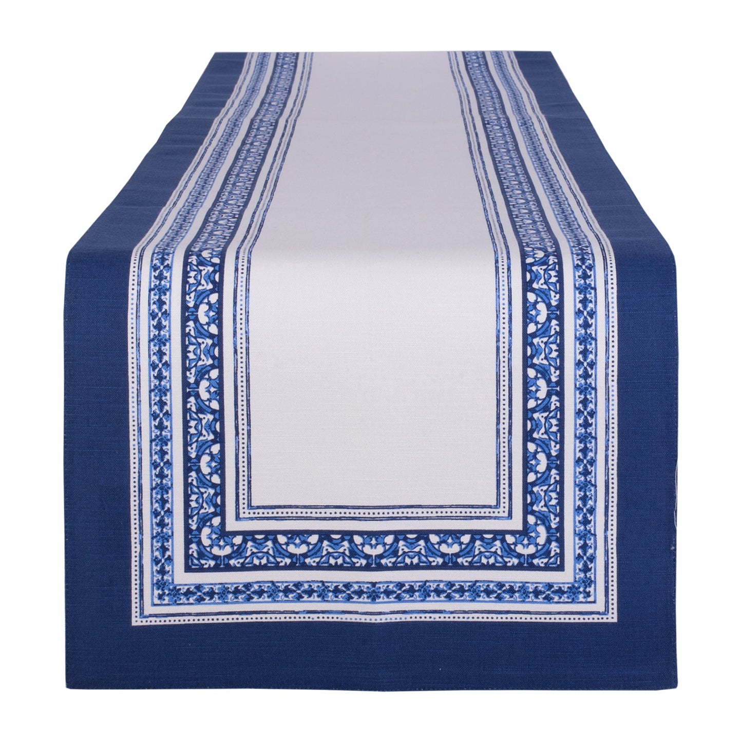 Porto Stripe Print Table Runner 14X72