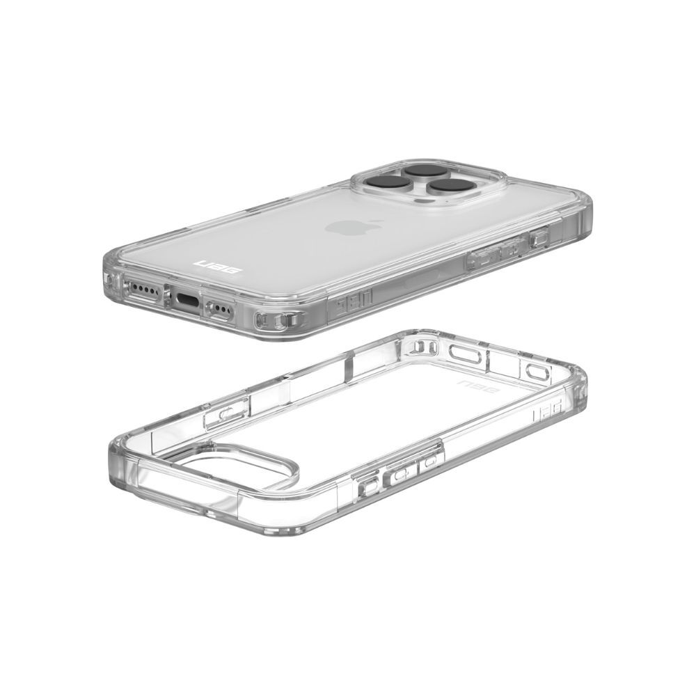 URBAN ARMOR GEAR Plyo Case for iPhone 16 Pro - Drop-Resistant, Wireless Charging (Clear)