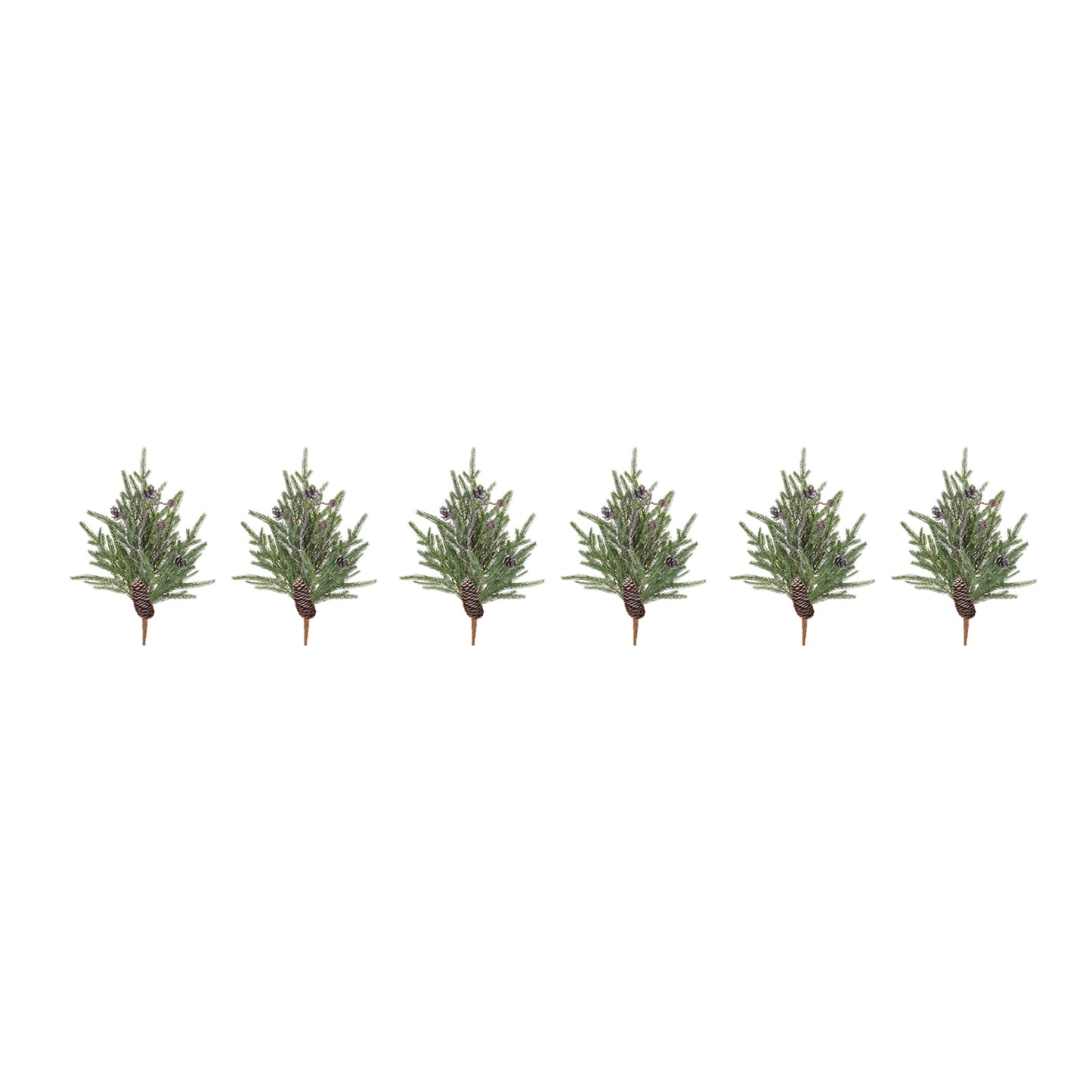 Pine and Cone Stem, Set of 6