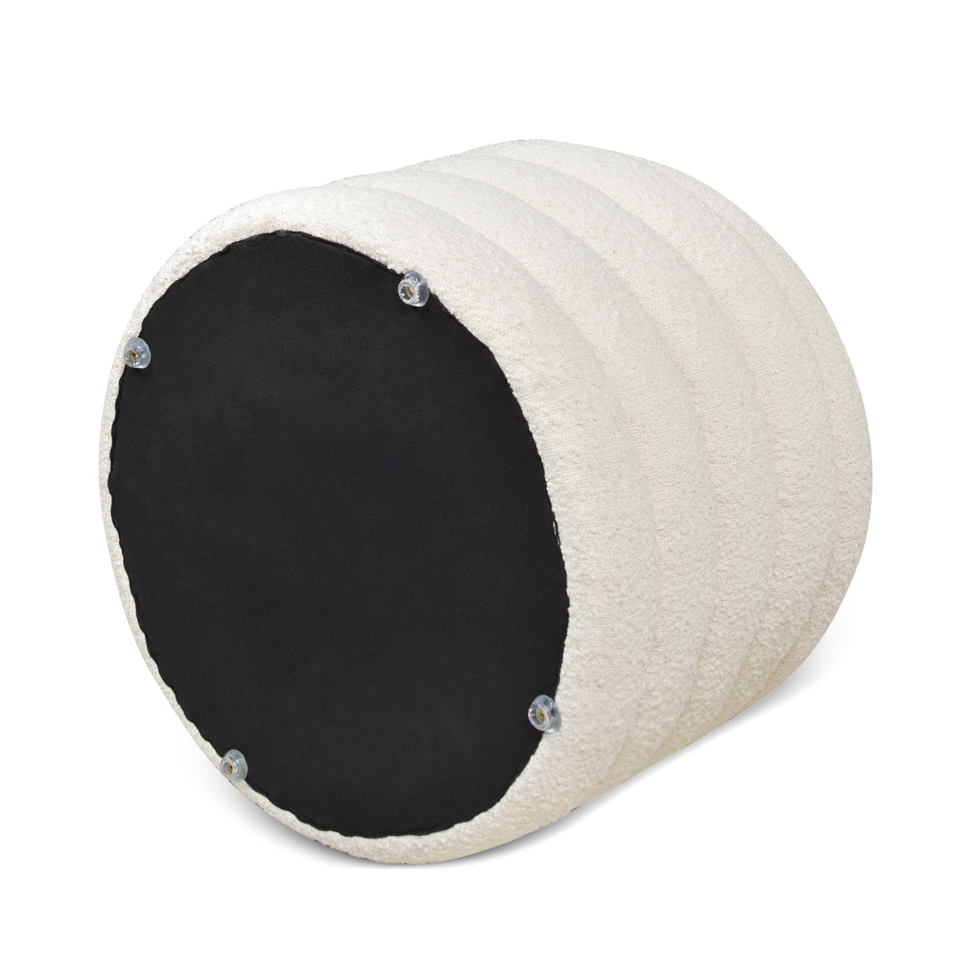 Capstone Oversized Round Ottoman with Hidden Storage Compartment
