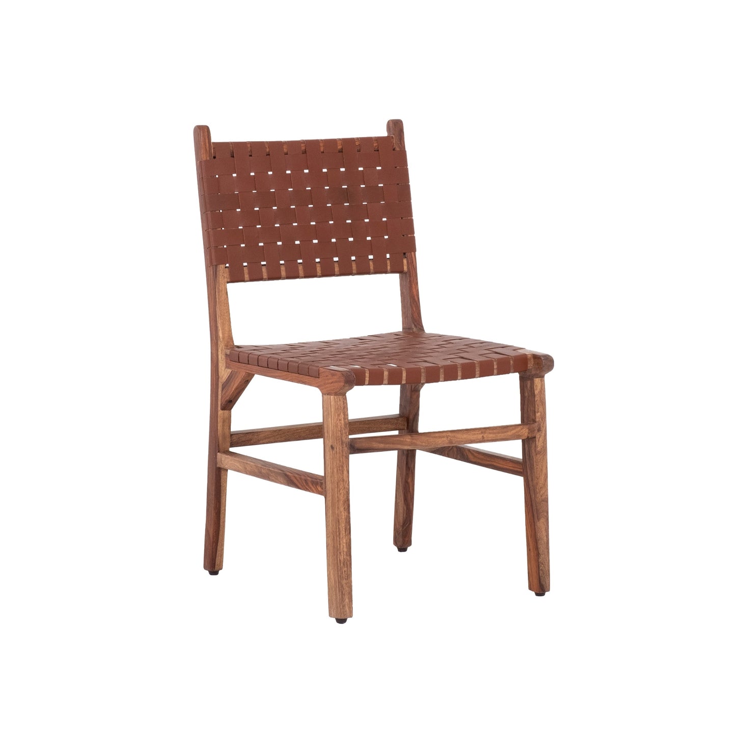 Upholstered Dining Chair with Open Back and Wood Frame, Set of 2