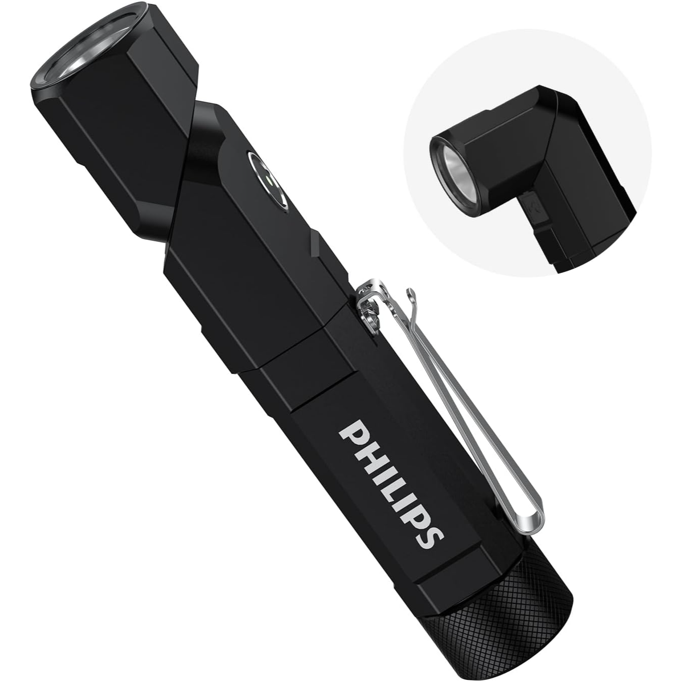 Philips SFL5806BL 1000 Lumens Compact LED Flashlight (Black)