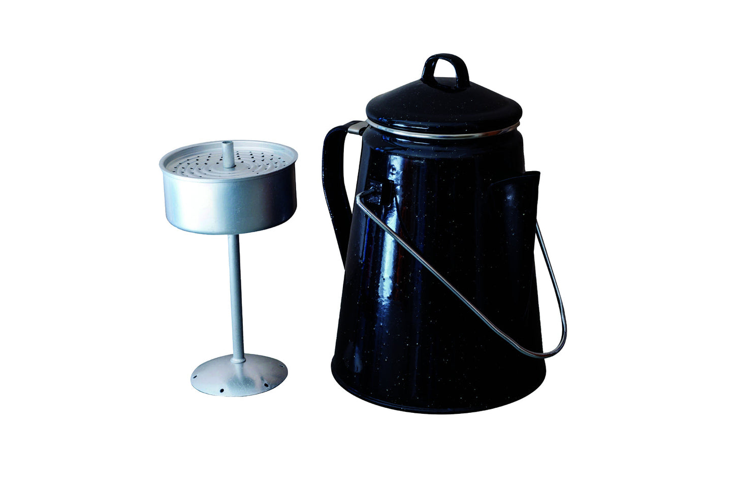 Wildtrak Premium Enamel 2L/25cm Coffee Pot (Black)