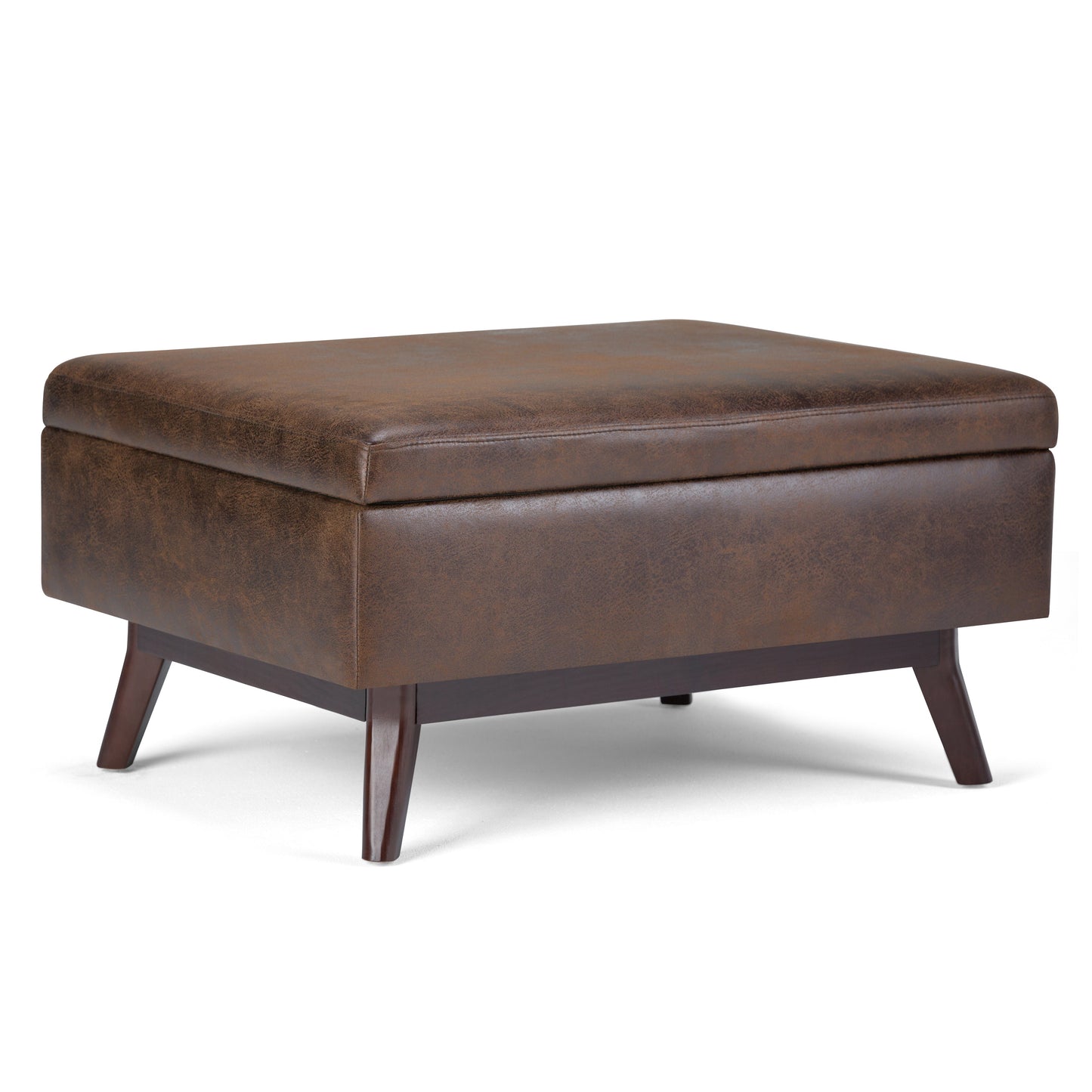 Untamed Upholstered Ottoman with Flip Top Storage and Wood Frame