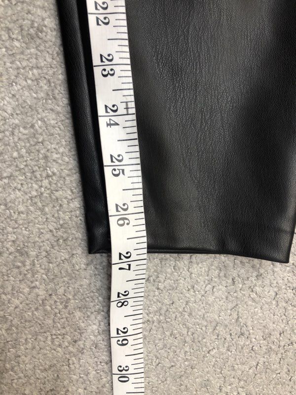 ZARA Pants Womens Black Medium Leather Ankle Skinny Pant High Rise Pockets