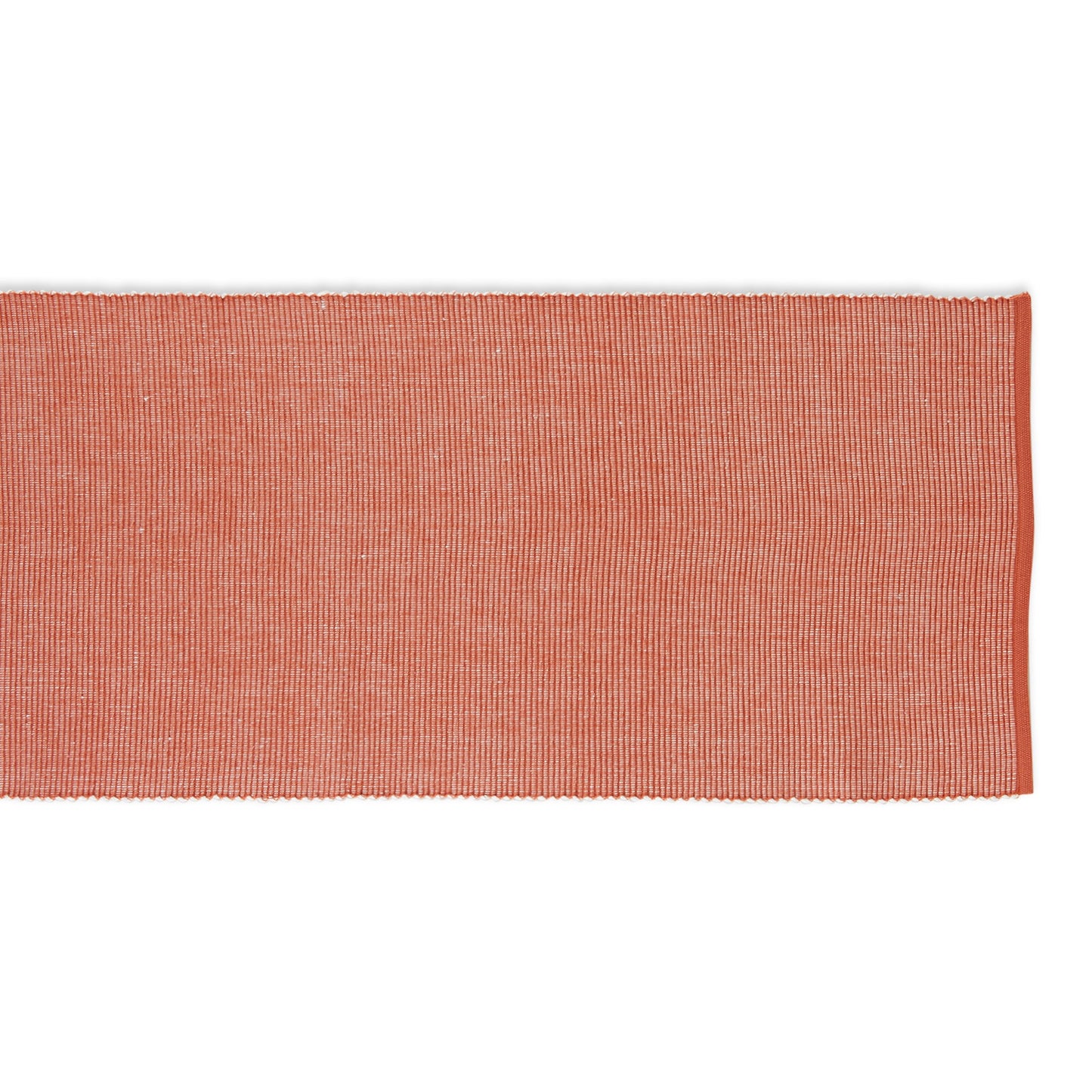 Vintage Red & White 2-Tone Ribbed Table Runner 13X108