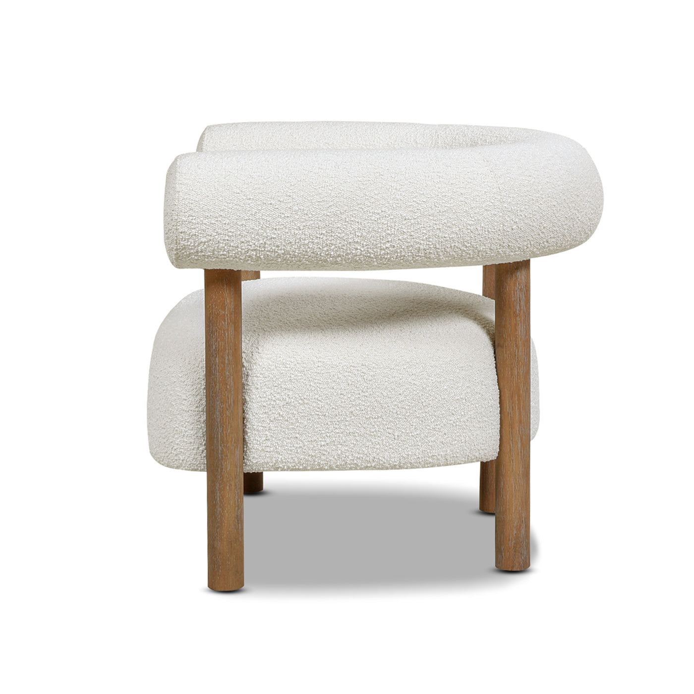 Upholstered Open Back Barrel Chair
