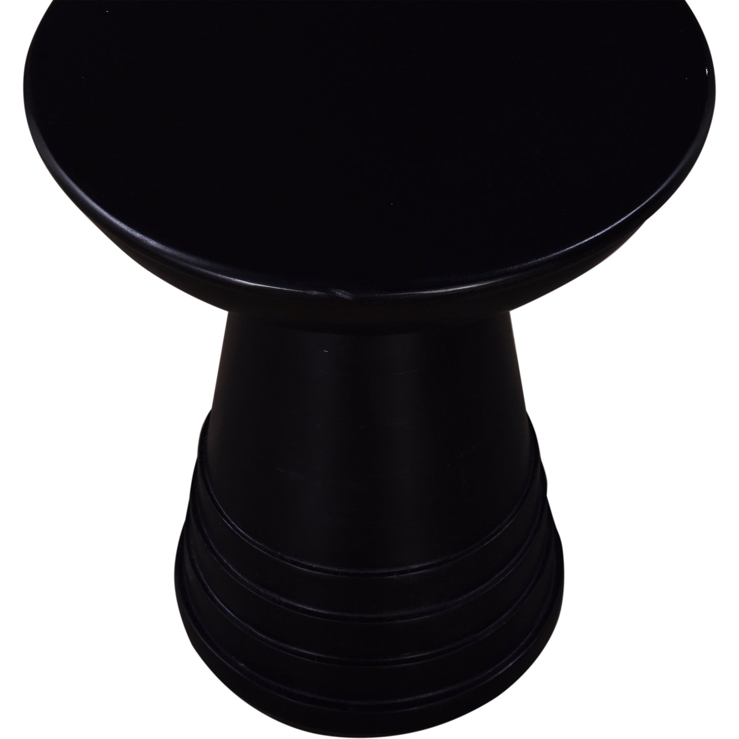 Solid Wood Round Side Table with Pedestal Base