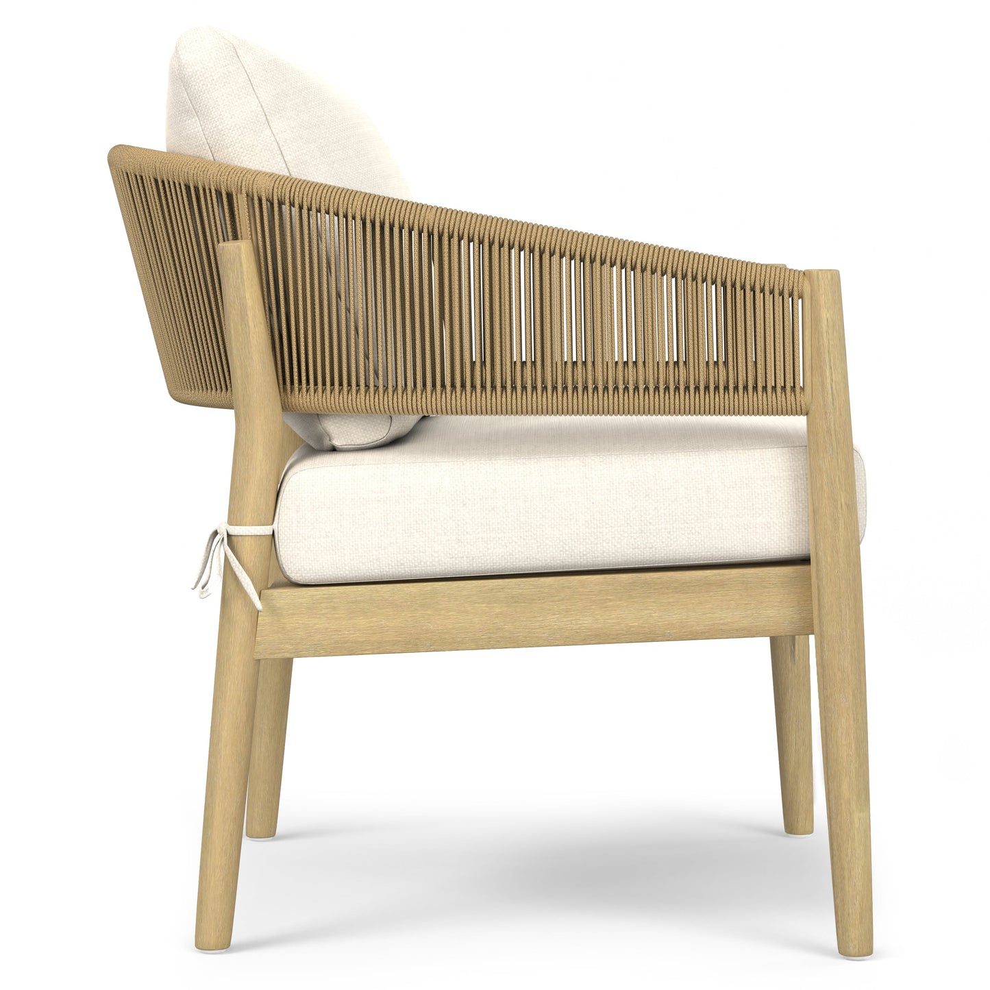 Outdoor Conversation Chair with Curved Back and Arm, Set of 2