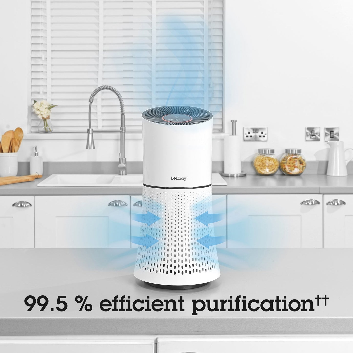 Beldray Total Air Purifier Lightweight/Compact 31.5x28x18cm