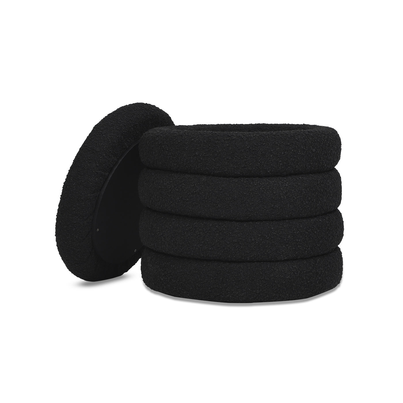 Capstone Oversized Round Ottoman with Hidden Storage Compartment