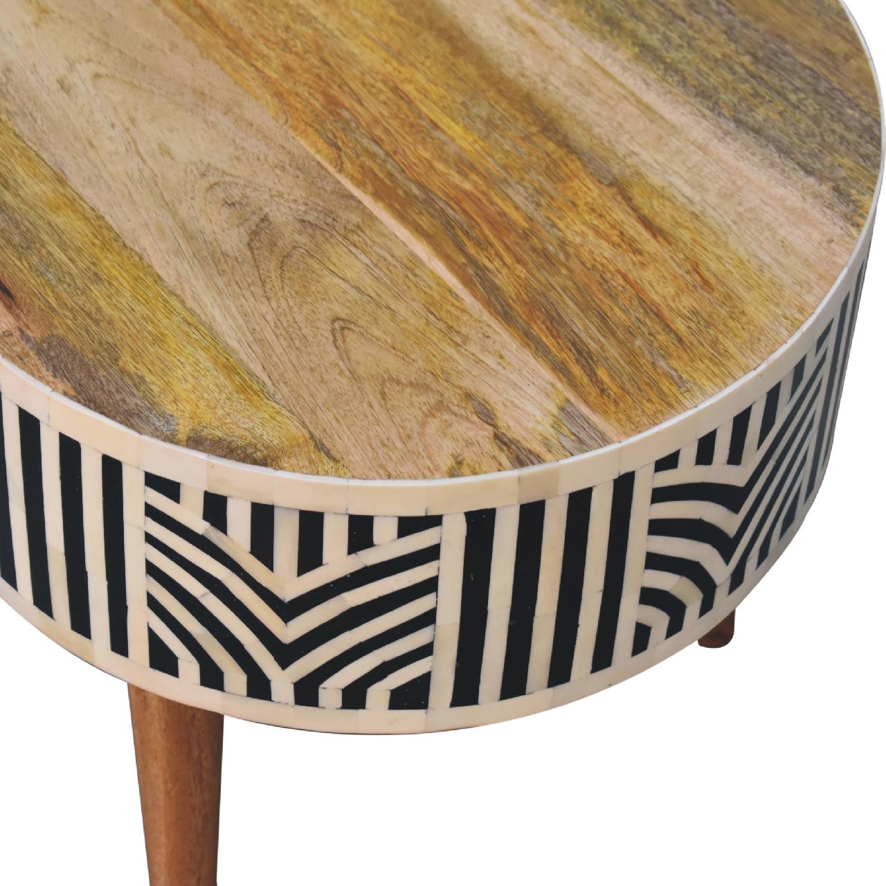 Blossomx Bone Inlay Coffee Table with 2 Drawers