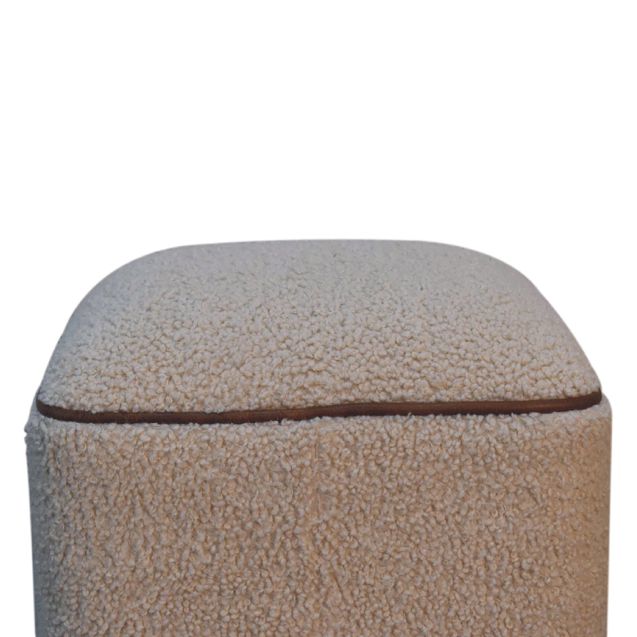 Enigmaaa Upholstered Footstool with Ball Feet and Square Shape