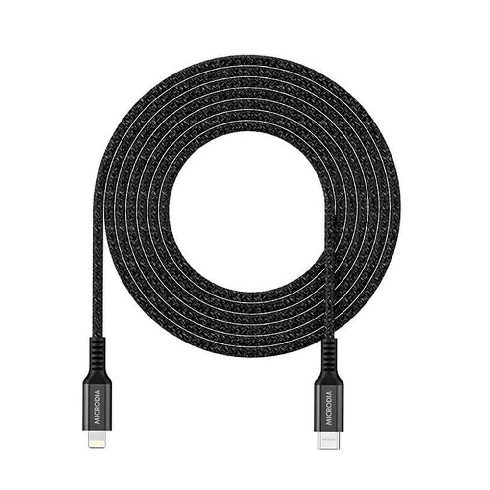 Microdia ExeCable Tweed PD60W USB-C to 8-Pin Cable 1.3m (Charcoal)