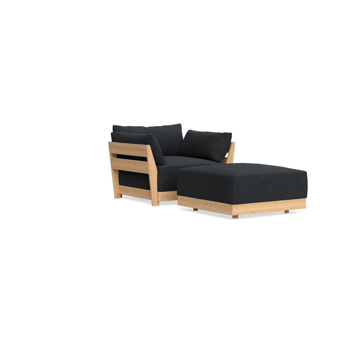 Slipcover Only - Modular Bondi Armchair + Ottoman in Coal