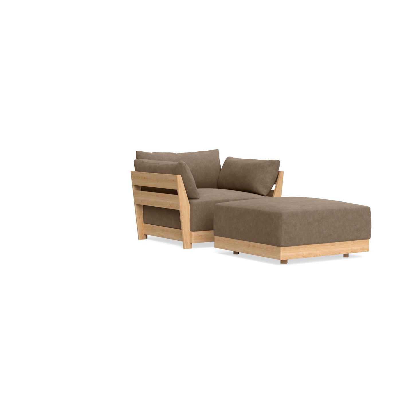 Slipcover Only - Modular Bondi Armchair + Ottoman in Coffee