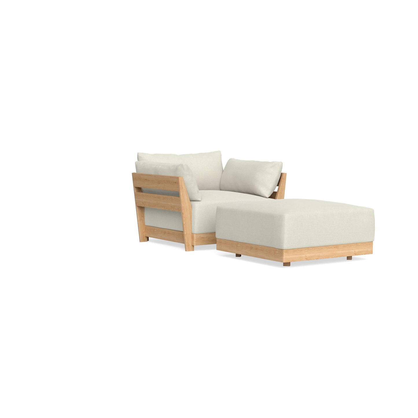 Slipcover Only - Modular Bondi Armchair + Ottoman in Eggshell