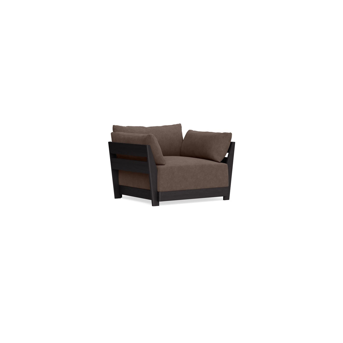 Modular Bondi Black Armchair in Chocolate | Memory Foam Blend