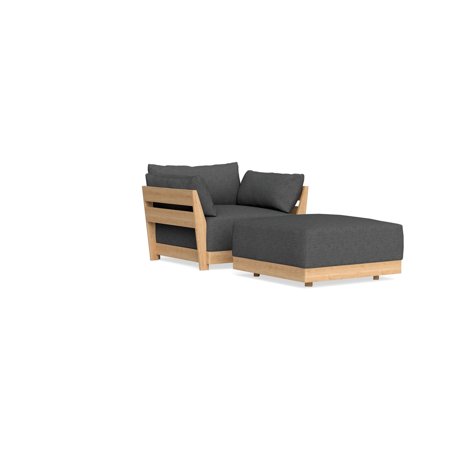 Slipcover Only - Modular Bondi Armchair + Ottoman in Pebble