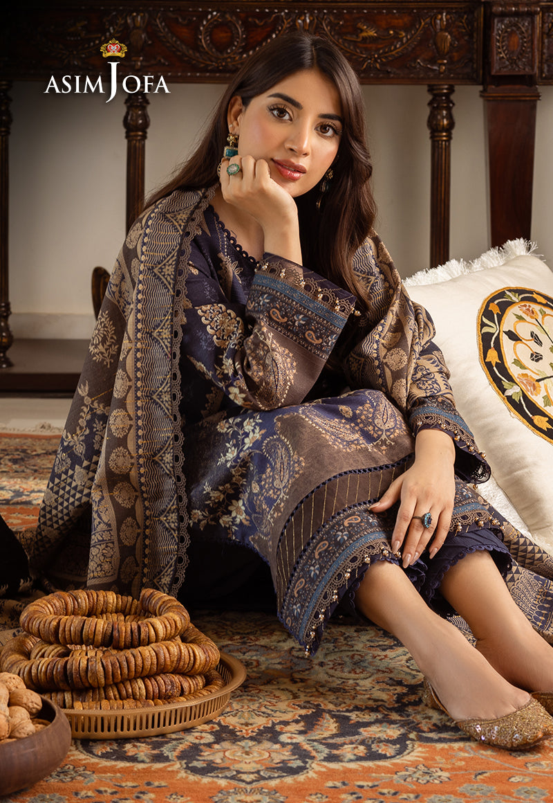 AJIW-05 PRINTED KHADDAR 3 PCS