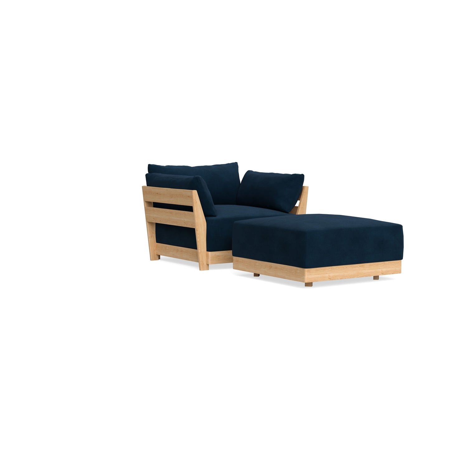 Slipcover Only - Modular Bondi Armchair + Ottoman in Royal Blue