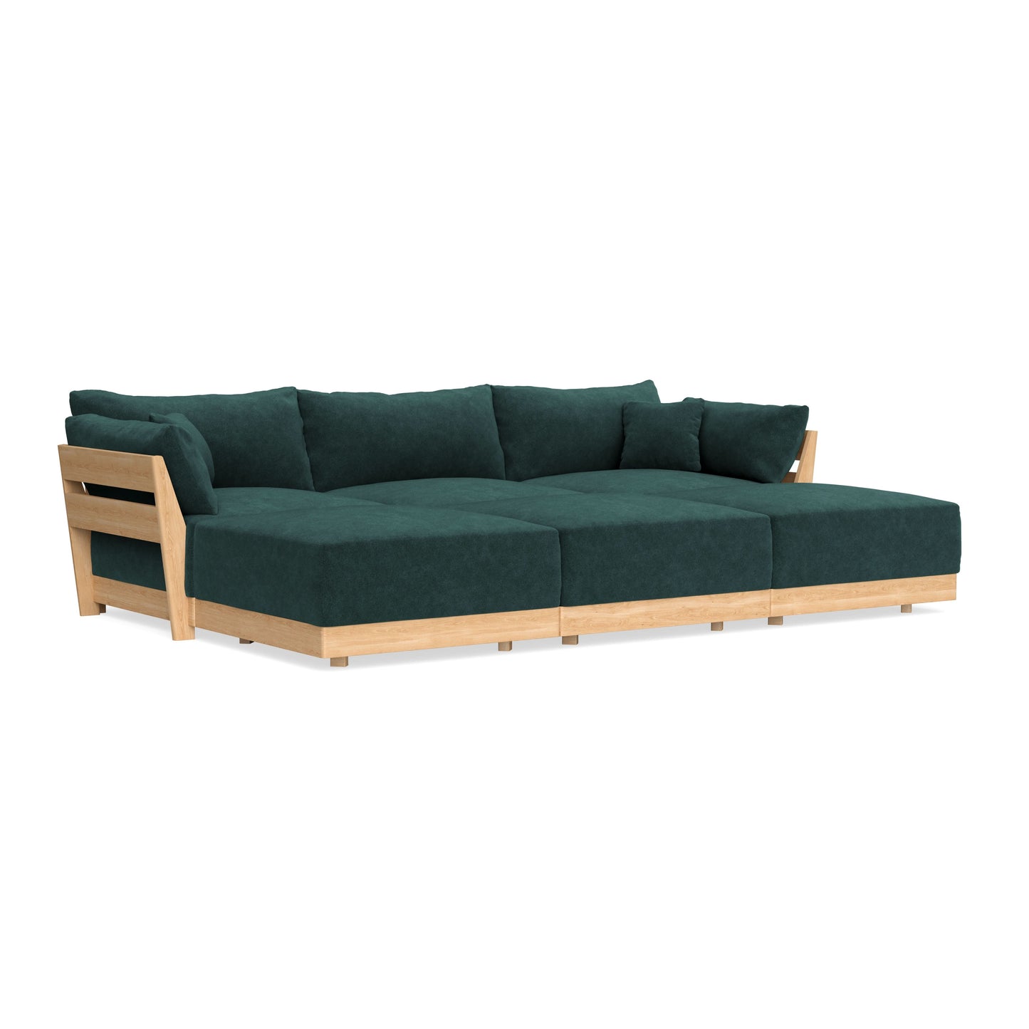 Slipcover Only - Modular Bondi 3-Seater Daybed Sofa Sectional in Harbor Blue