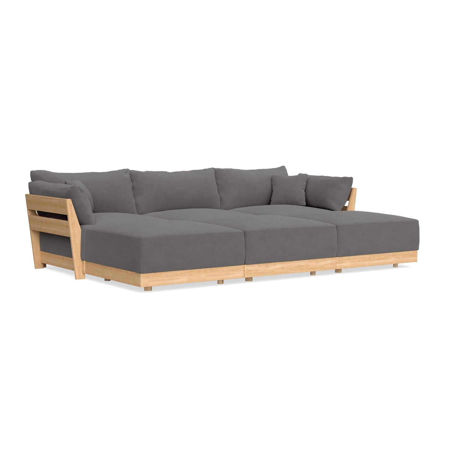 Slipcover Only - Modular Bondi 3-Seater Daybed Sofa Sectional in Burnt Ember