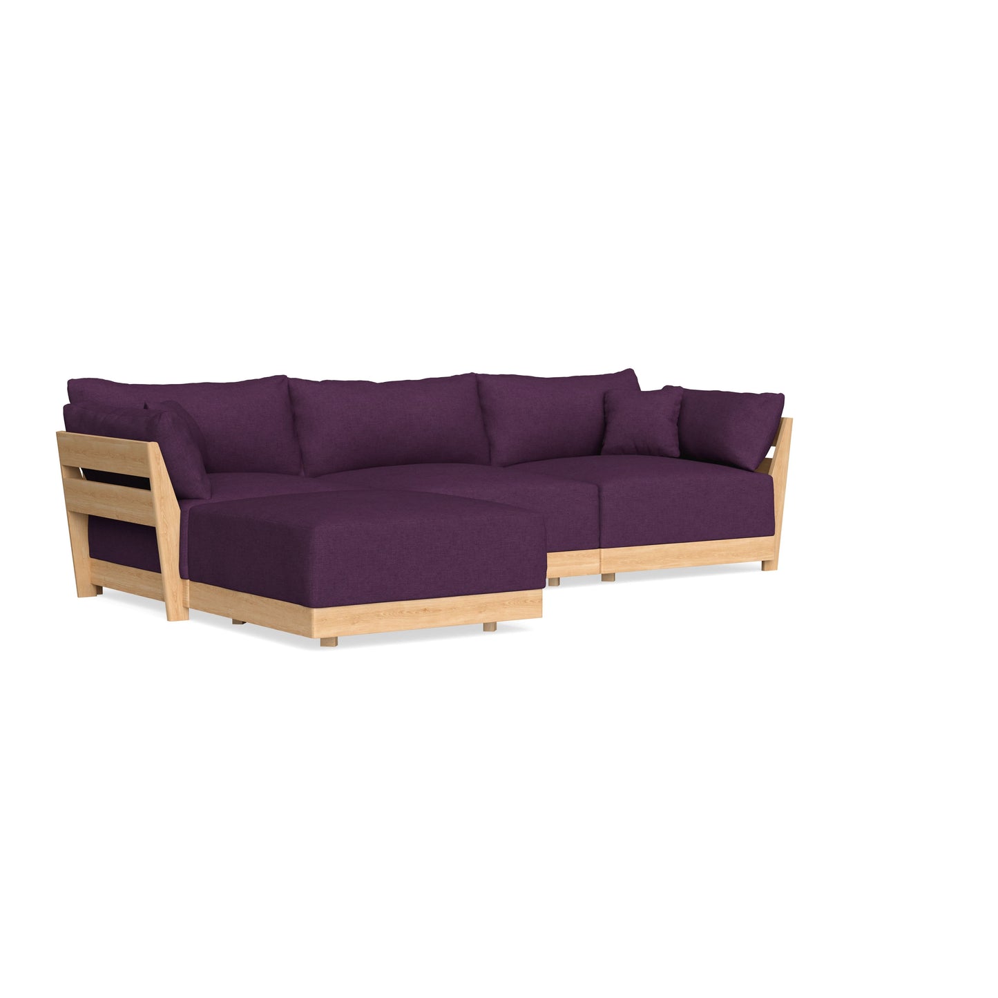 Slipcover Only - Modular Bondi 3-Seater Sectional in Aubergine