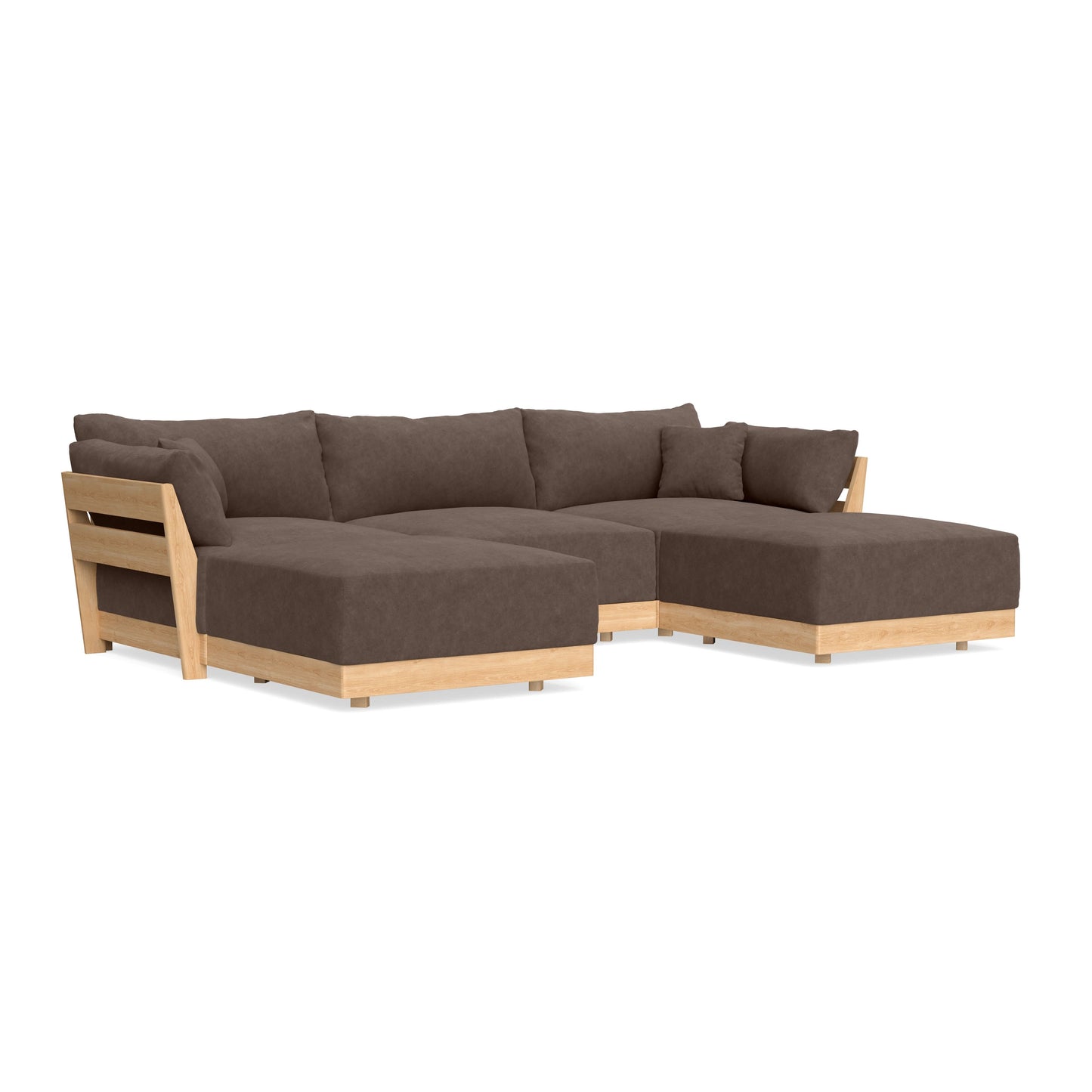 Slipcover Only - Modular Bondi 3-Seater U-Sectional in Chocolate