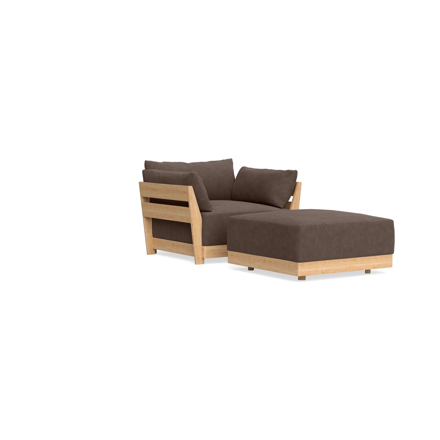 Slipcover Only - Modular Bondi Armchair + Ottoman in Chocolate