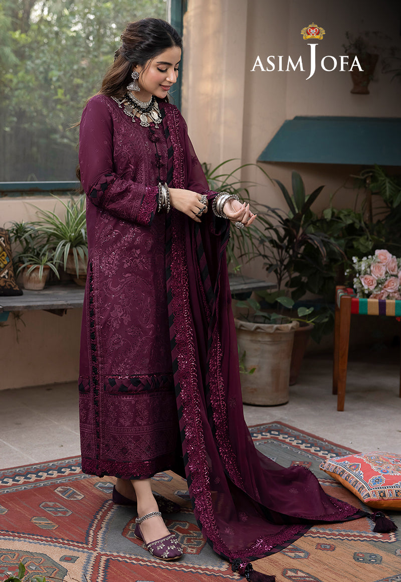 AJSWP-05 EMBROIDERED LAWN SILK 3 PCS STITCHED