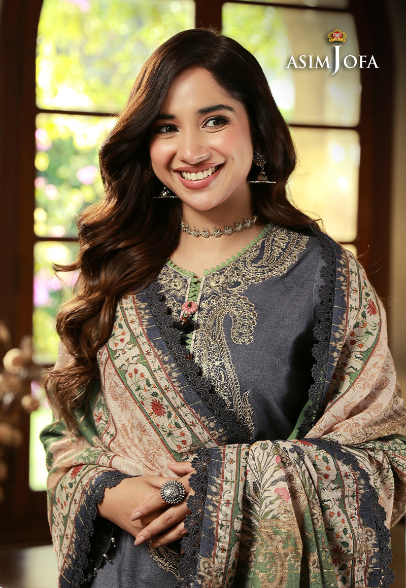 AJAWP-06 STITCHED EMBROIDERED KARANDI 3 PCS