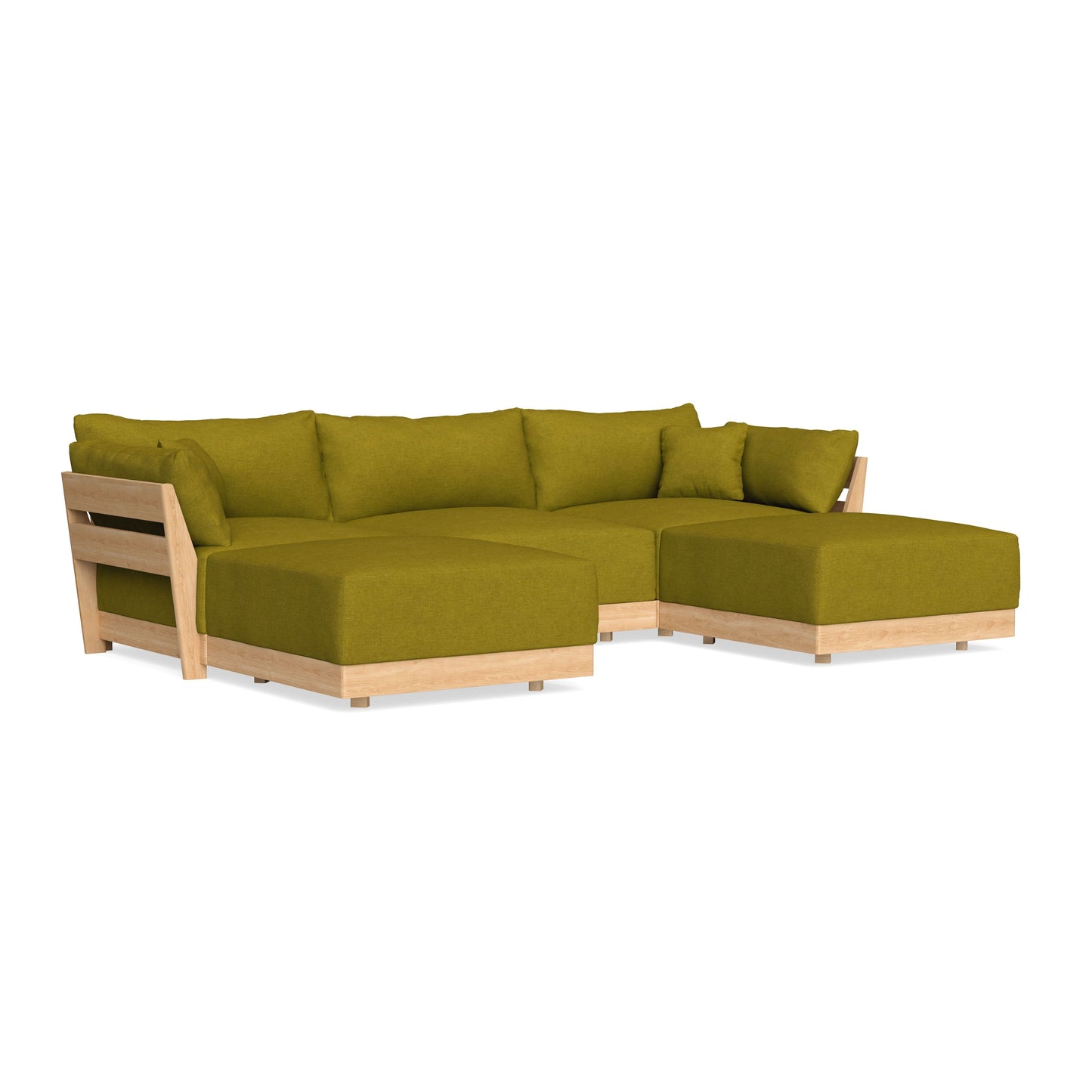 Slipcover Only - Modular Bondi 3-Seater U-Sectional in Olive Green