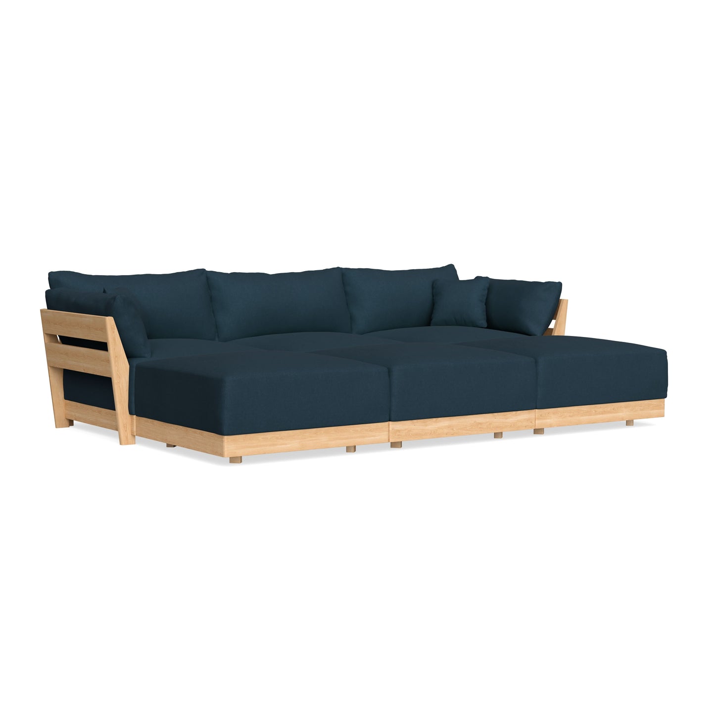 Slipcover Only - Modular Bondi 3-Seater Daybed Sofa Sectional in Navy Blue