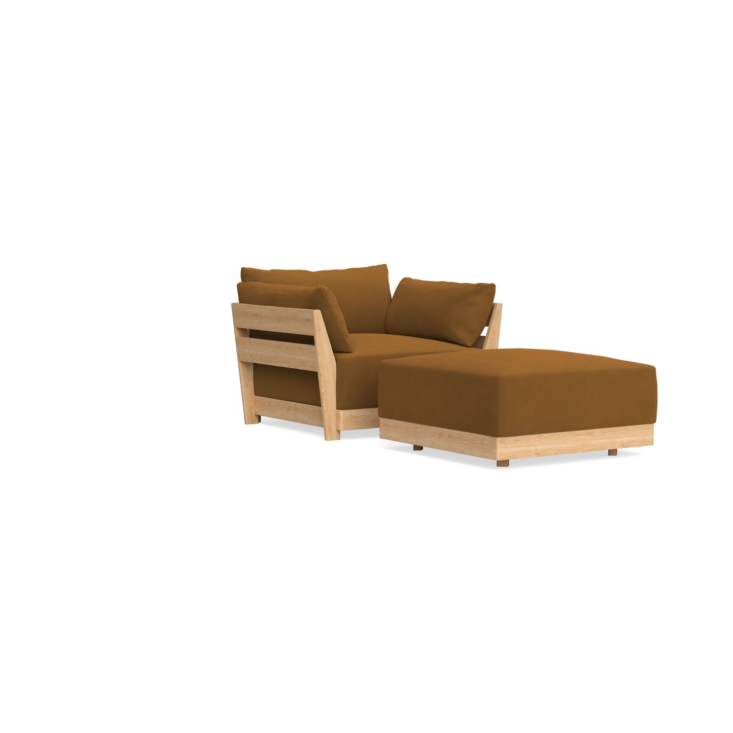 Slipcover Only - Modular Bondi Armchair + Ottoman in Cognac