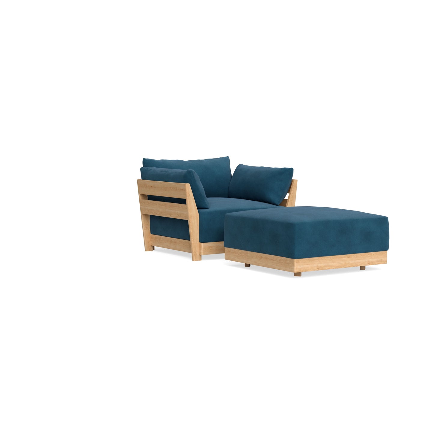 Slipcover Only - Modular Bondi Armchair + Ottoman in Commodore Blue