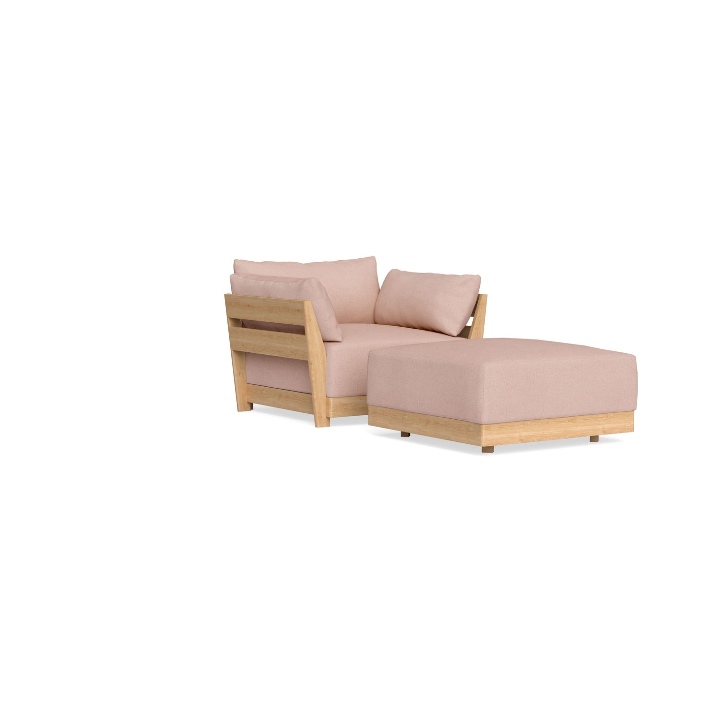 Slipcover Only - Modular Bondi Armchair + Ottoman in Rose Quartz