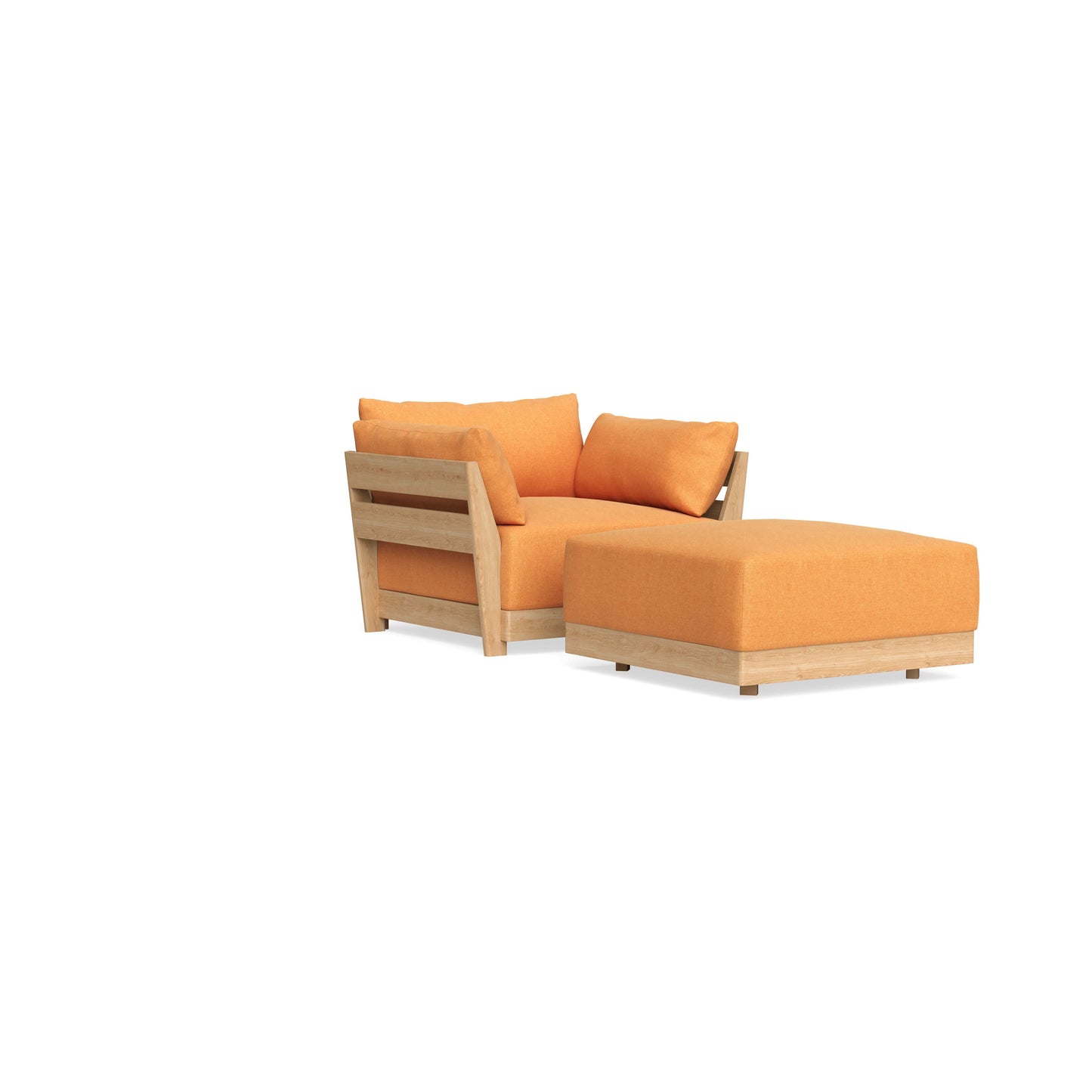 Slipcover Only - Modular Bondi Armchair + Ottoman in Tangerine