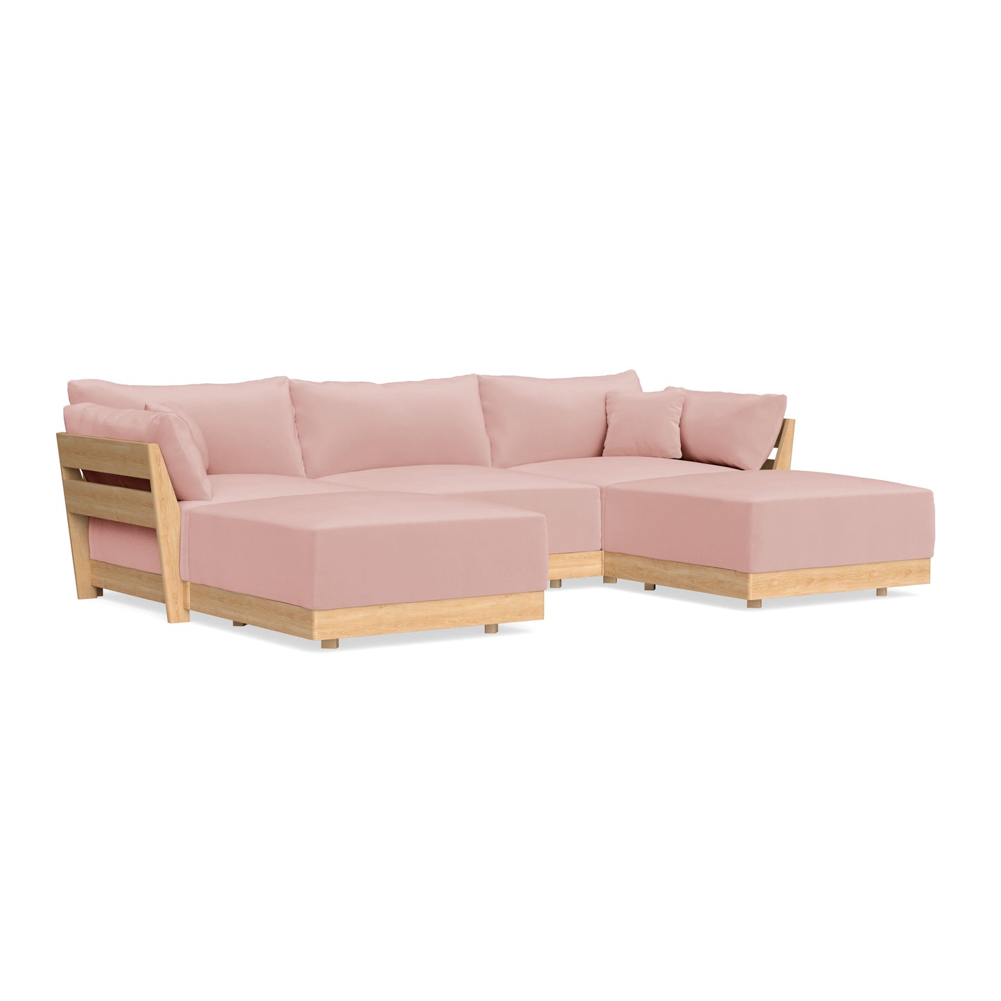 Slipcover Only - Modular Bondi 3-Seater U-Sectional in Powder Pink