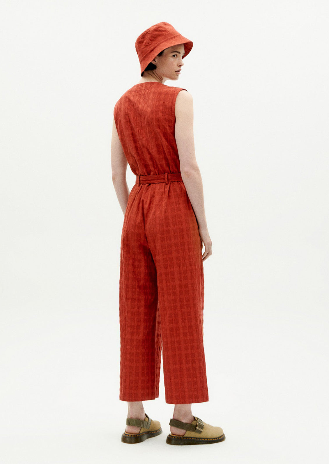 Winona Jumpsuit in Red Cuadrito