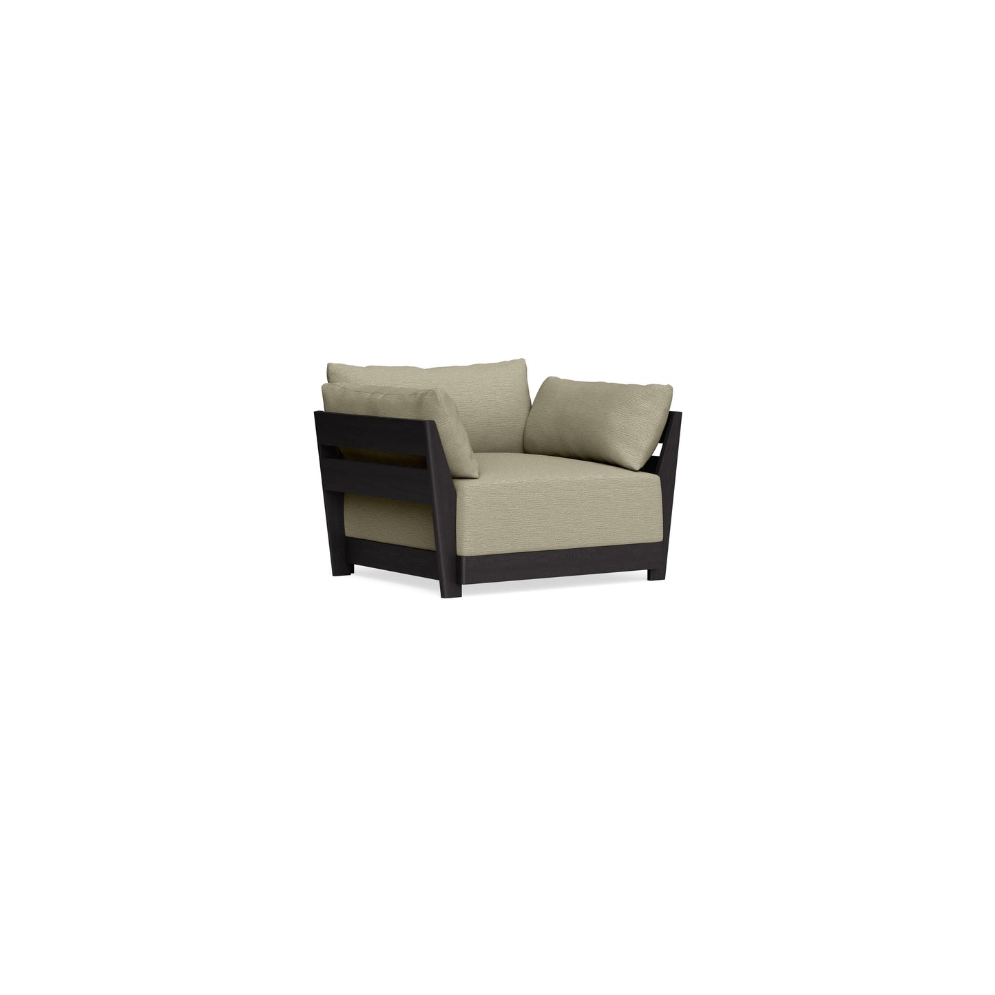 Modular Bondi Black Armchair in Cappuccino | Memory Foam Blend