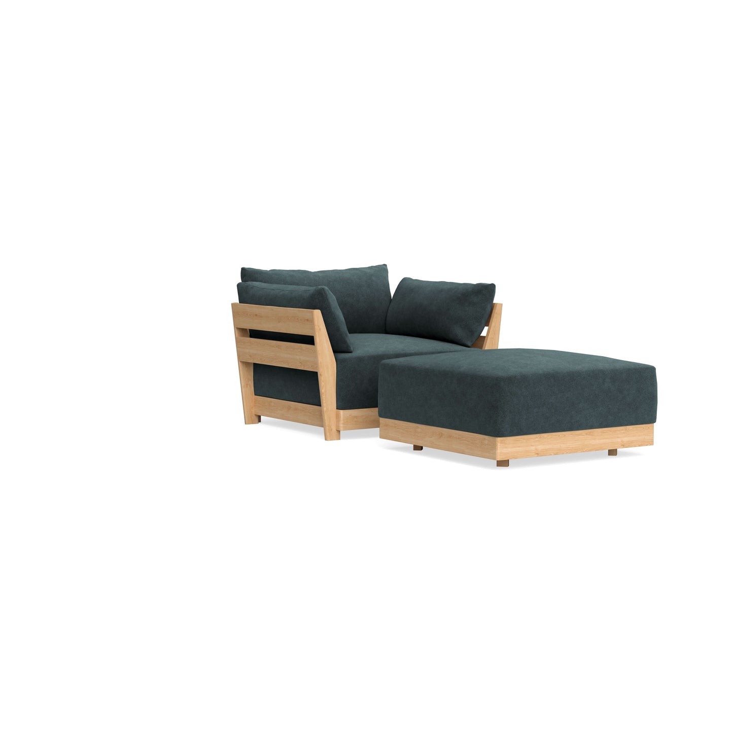 Slipcover Only - Modular Bondi Armchair + Ottoman in Nightfall