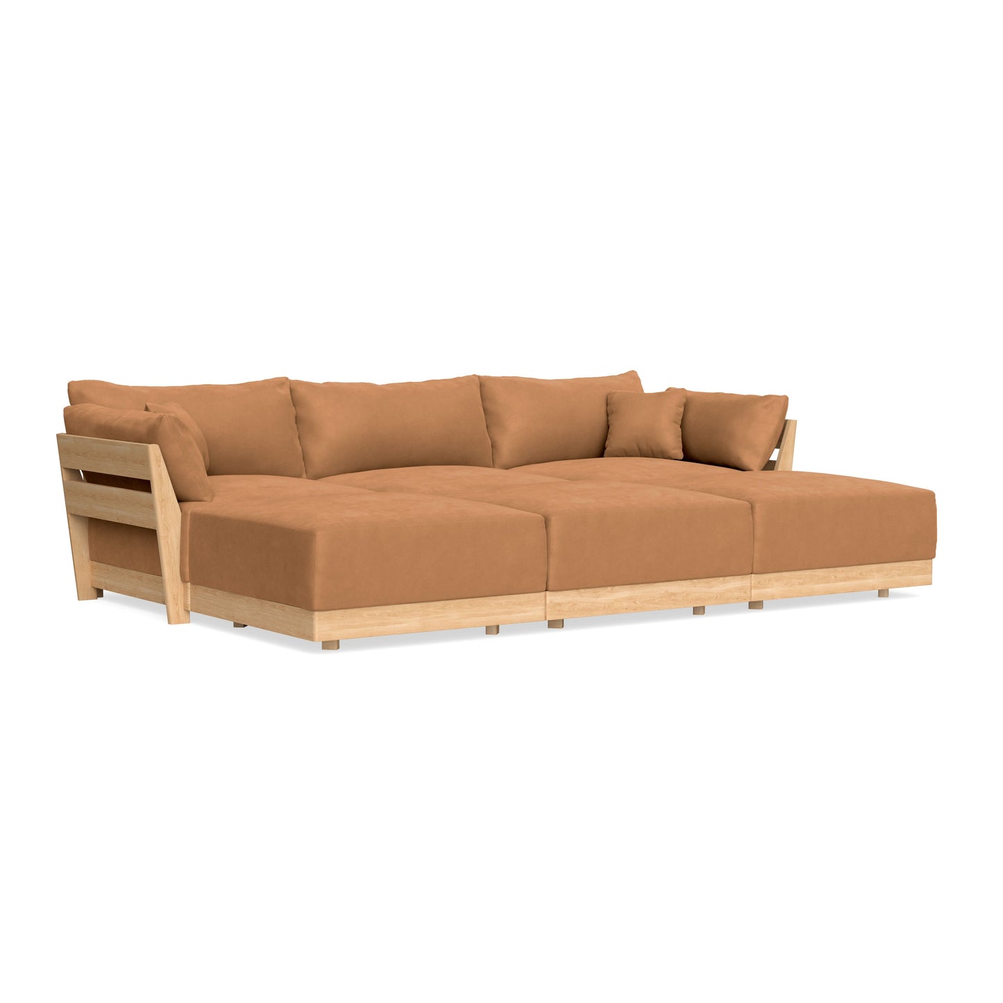 Slipcover Only - Modular Bondi 3-Seater Daybed Sofa Sectional in Cheddar