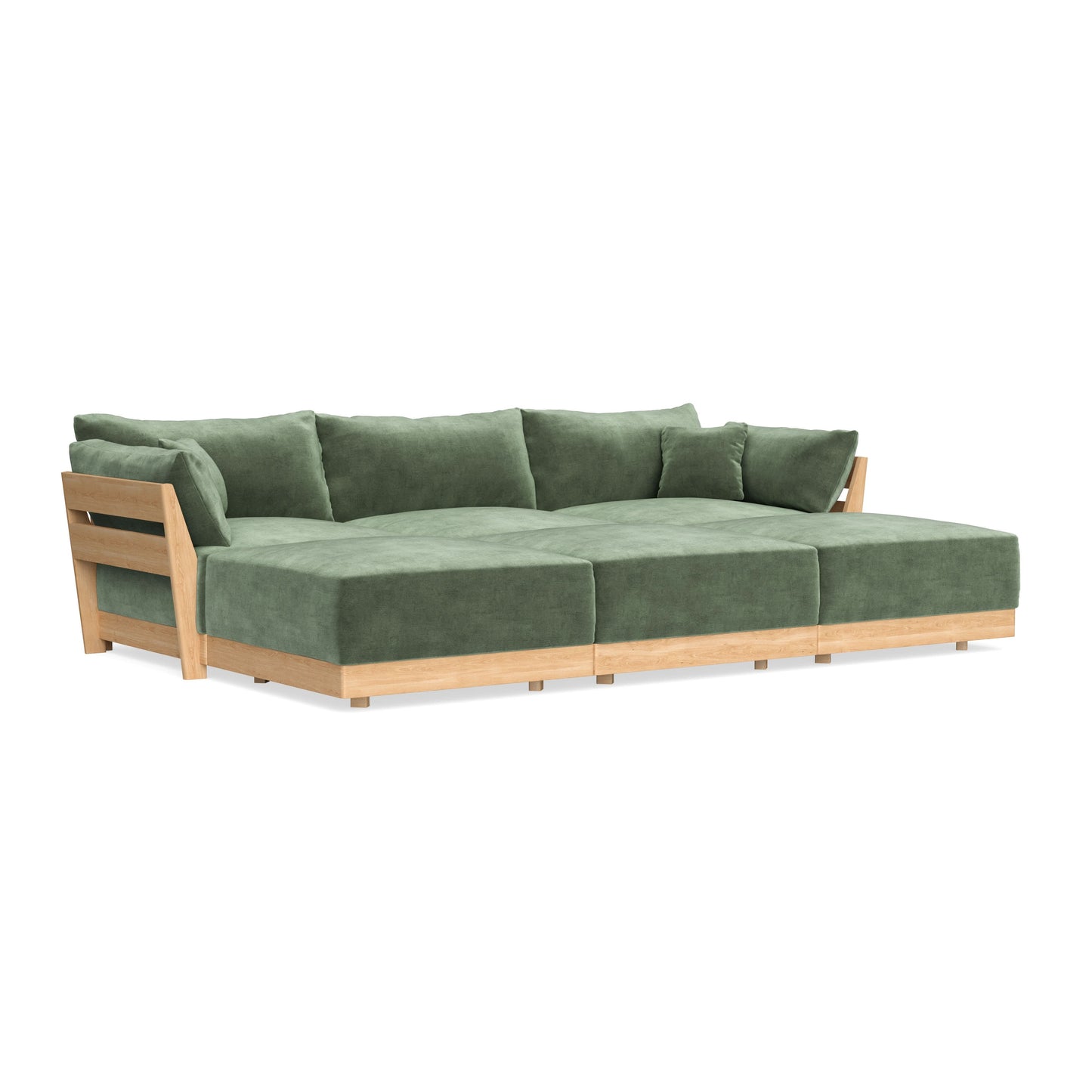 Slipcover Only - Modular Bondi 3-Seater Daybed Sofa Sectional in Rosemary