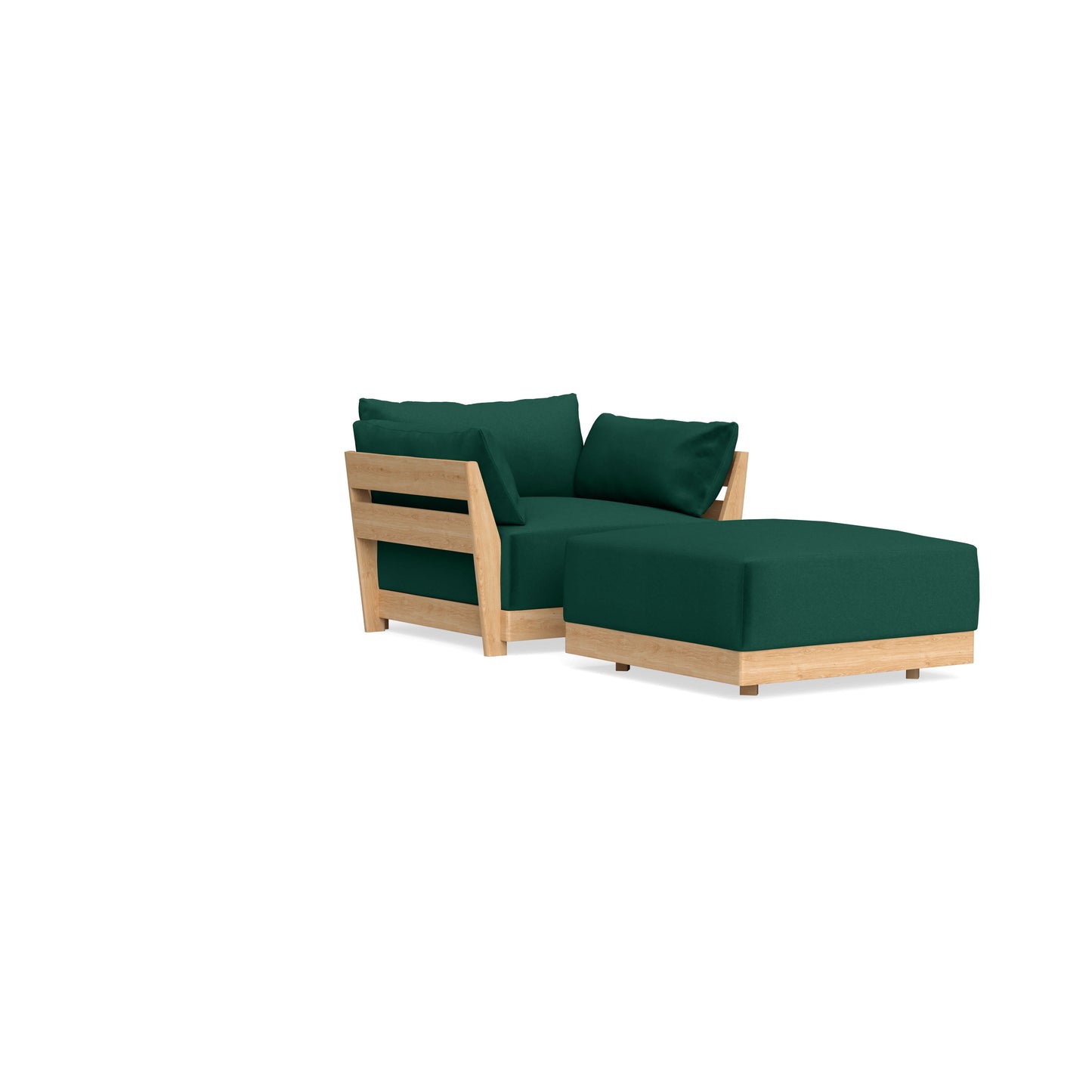 Slipcover Only - Modular Bondi Armchair + Ottoman in Evergreen