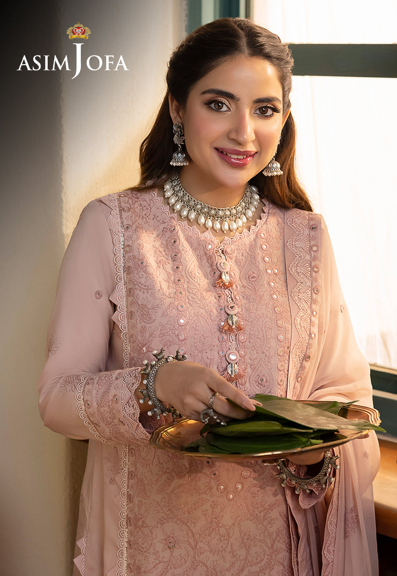 AJSW-07 EMBROIDERED LAWN SILK 3 PCS