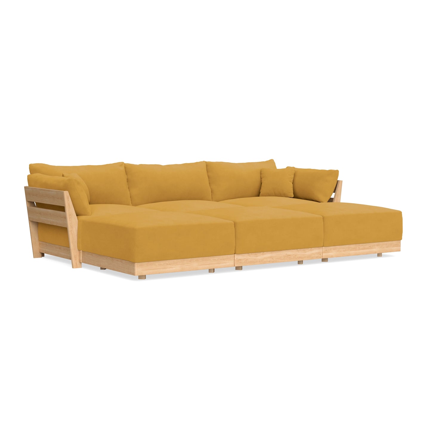 Slipcover Only - Modular Bondi 3-Seater Daybed Sofa Sectional in Honey